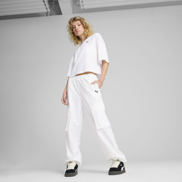 WARDROBE Essentials Oversized Short Tee Women, PUMA White, large-ZAF