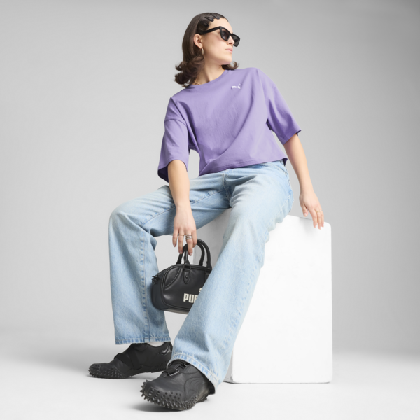 Playera corta WARDROBE Essentials para mujer, Lavender Alert, large-MEX