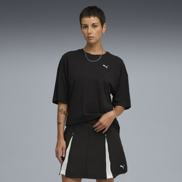 Remera PUMA oversize WARDROBE Essentials para Mujer En Negro