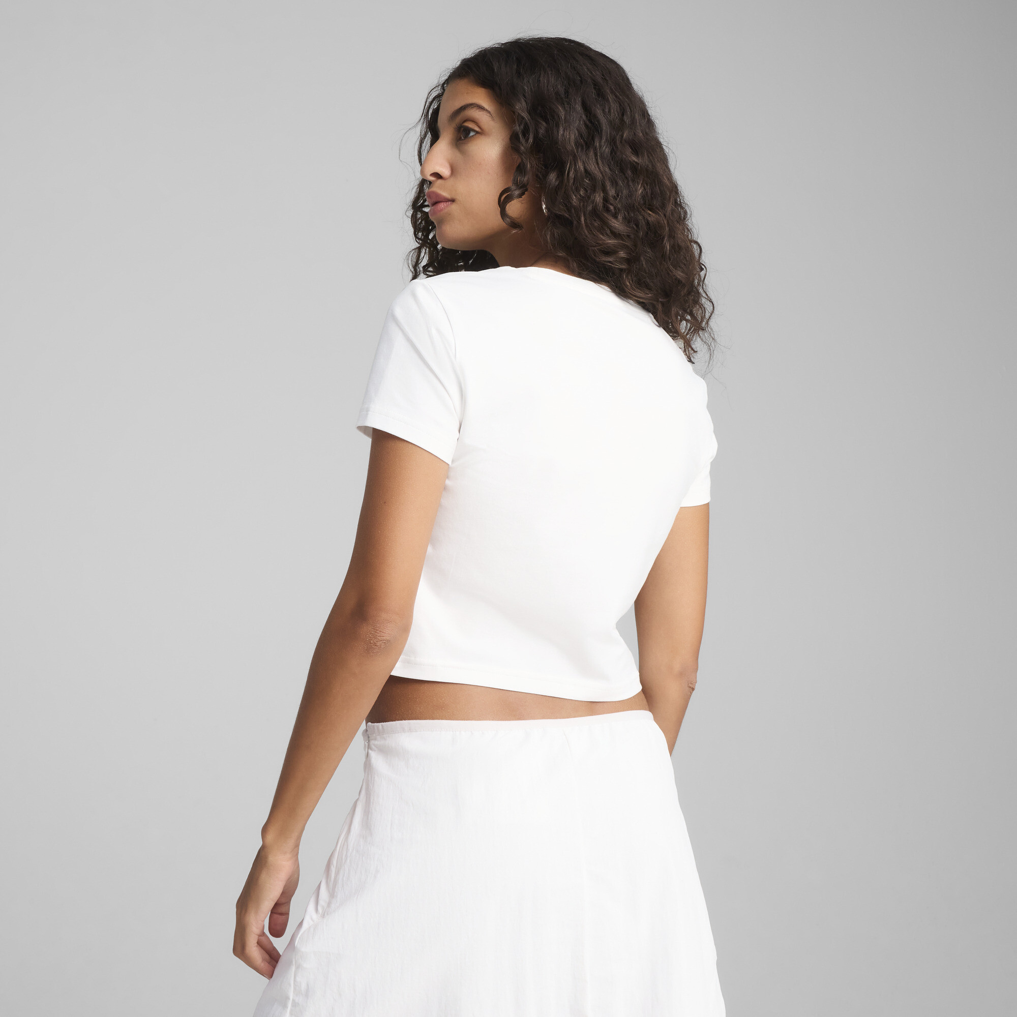 PUMA WARDROBE ESS baby-T-shirt voor Dames, Wit, Maat S thumbnail 5