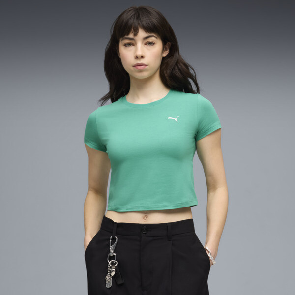 Remera PUMA corta Wardrobe Essentials para Mujer En Vibrant Verde