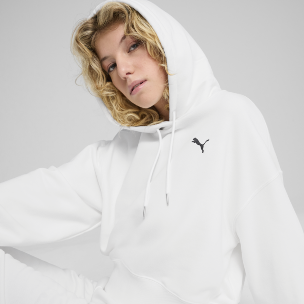 Sudadera WARDROBE Essentials para mujer, PUMA White, large-MEX