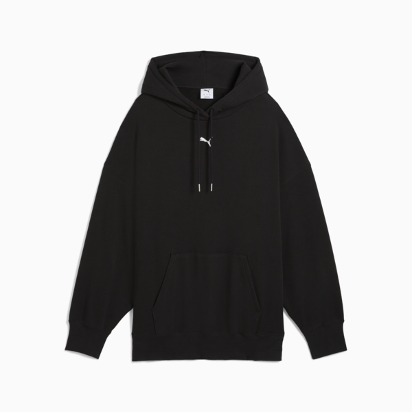 WARDROBE ESS Oversized Hoodie Women, PUMA Black, large-ZAF