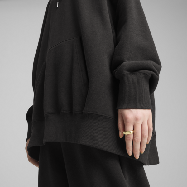 WARDROBE ESS Oversized Hoodie Women, PUMA Black, large-ZAF