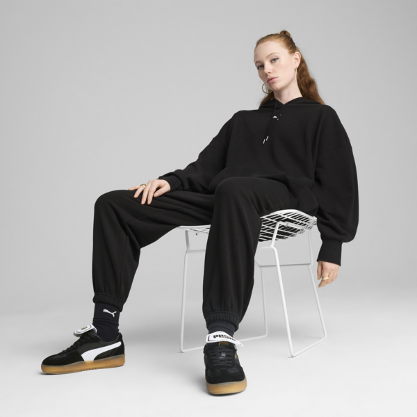sudadera con capucha WARDROBE Essentials para mujer, PUMA Black, large-MEX