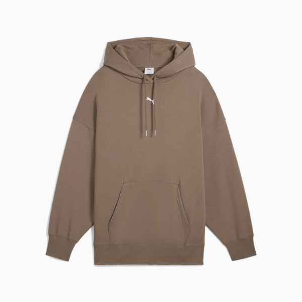 WARDROBE ESS Oversized Hoodie Women, Totally Taupe, large-ZAF