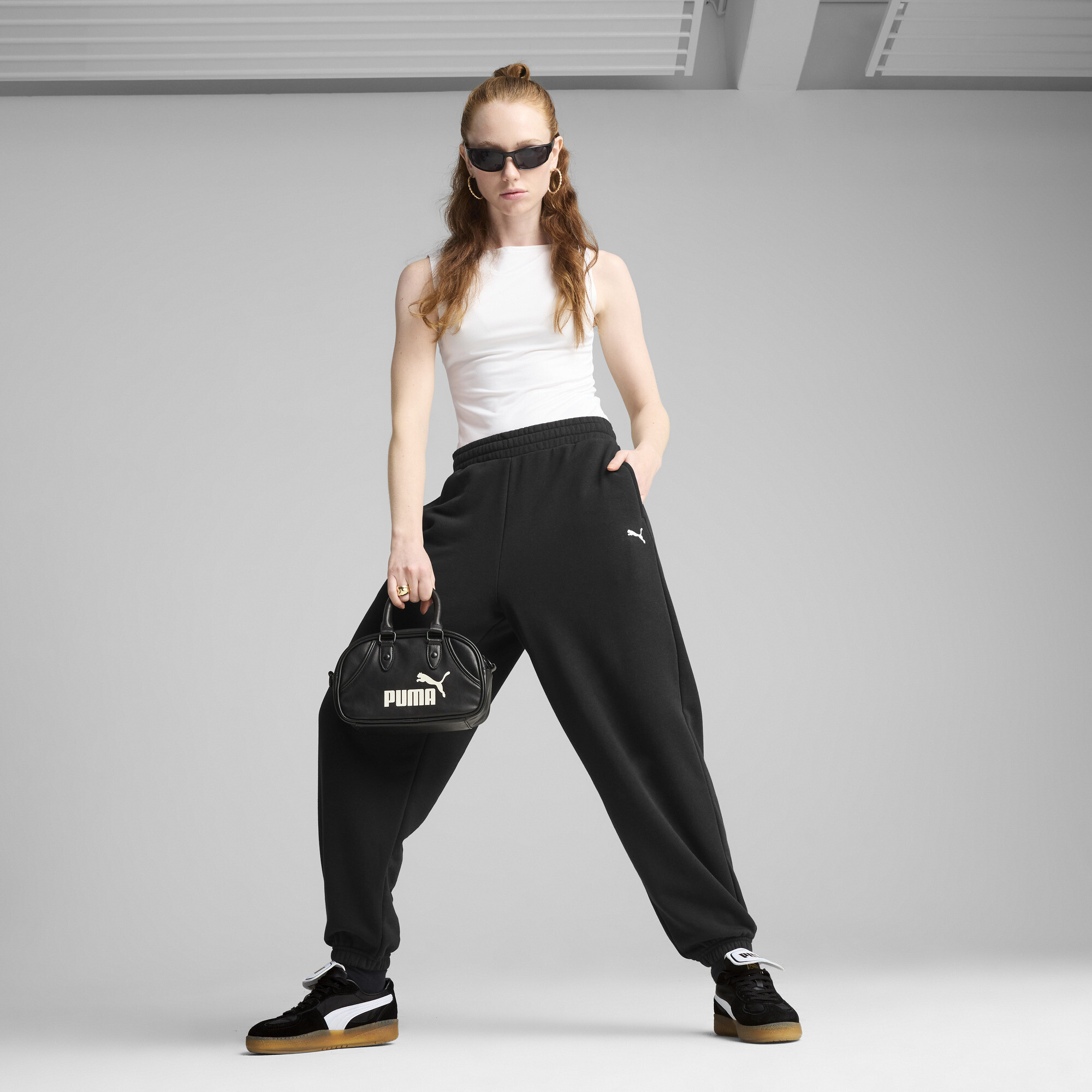 PUMA WARDROBE ESS relaxed joggingbroek voor Dames, Zwart, Maat XXL thumbnail 6