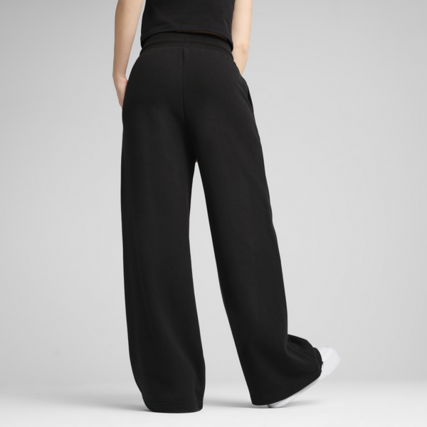Wardrobe Essentials Relaxed Wide Leg Sweatpants Women, PUMA Black, large-MEX