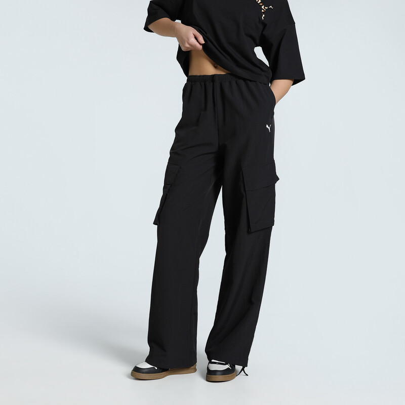 Women's PUMA WARDROBE Essentials Relaxed Fit Woven Cargo Pants