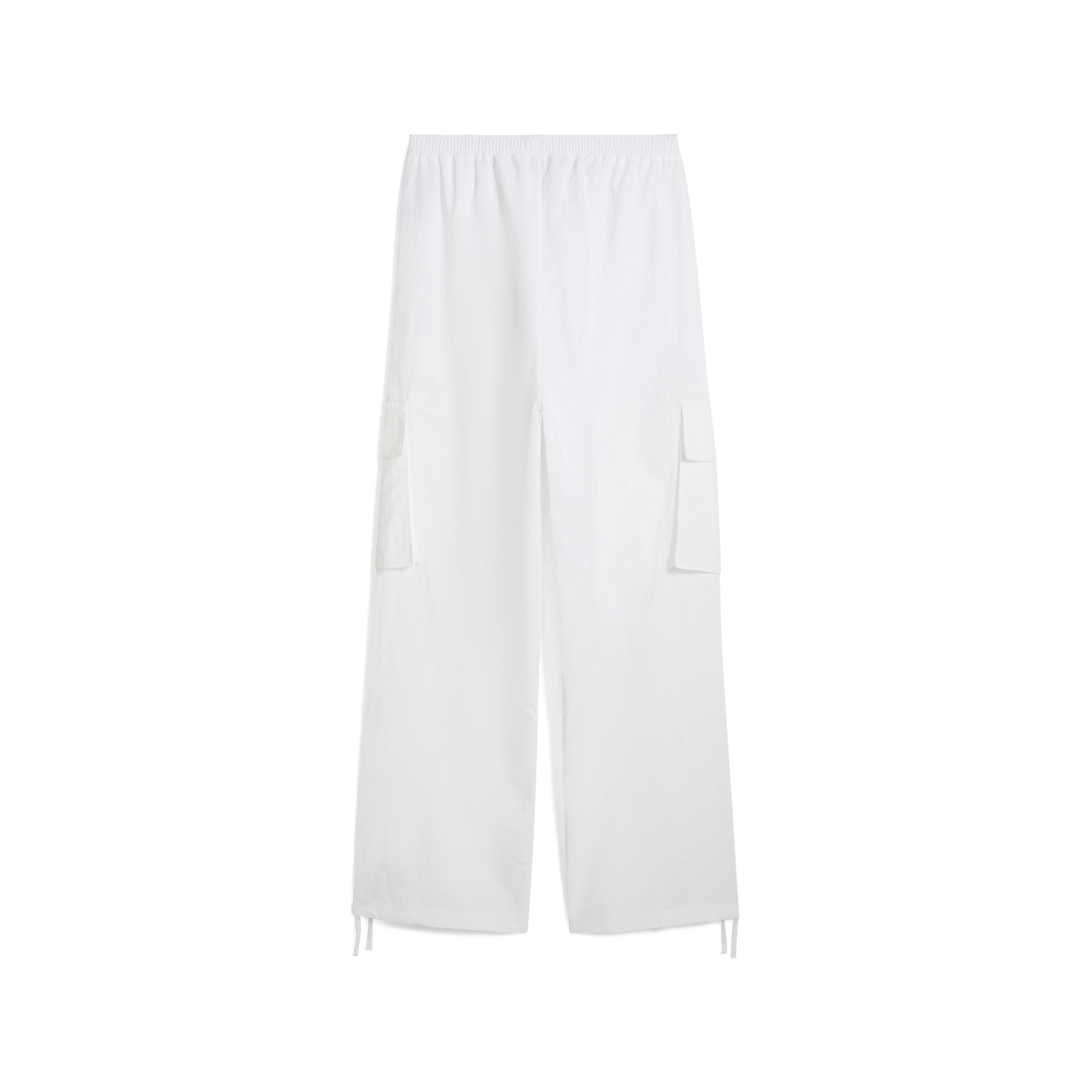 WARDROBE ESS relaxte geweven cargobroek voor Dames, Wit, Maat XL | PUMA