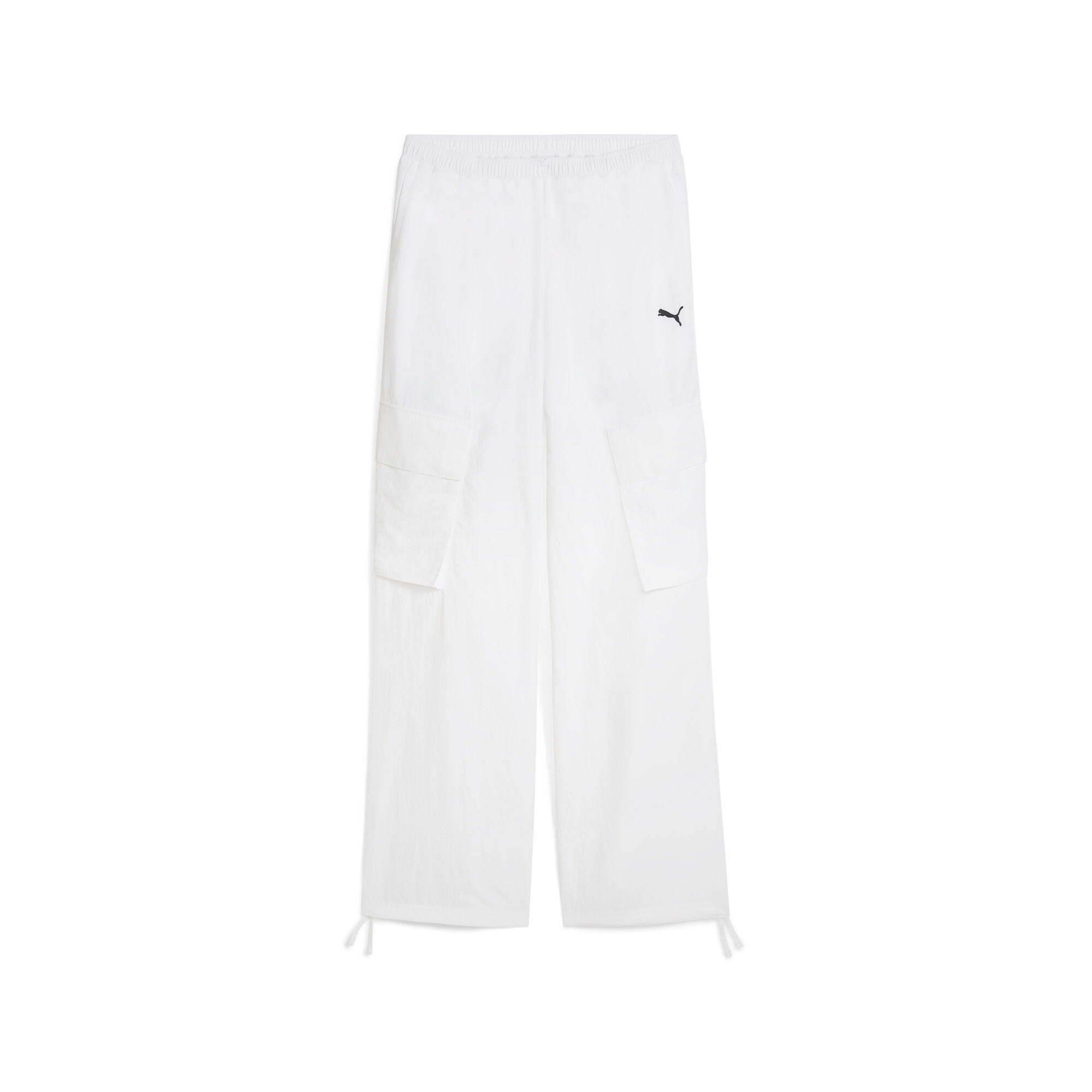 Puma WARDROBE ESS Cargohose in Relaxed Fit Damen | Mit Plain | White | Größe: L