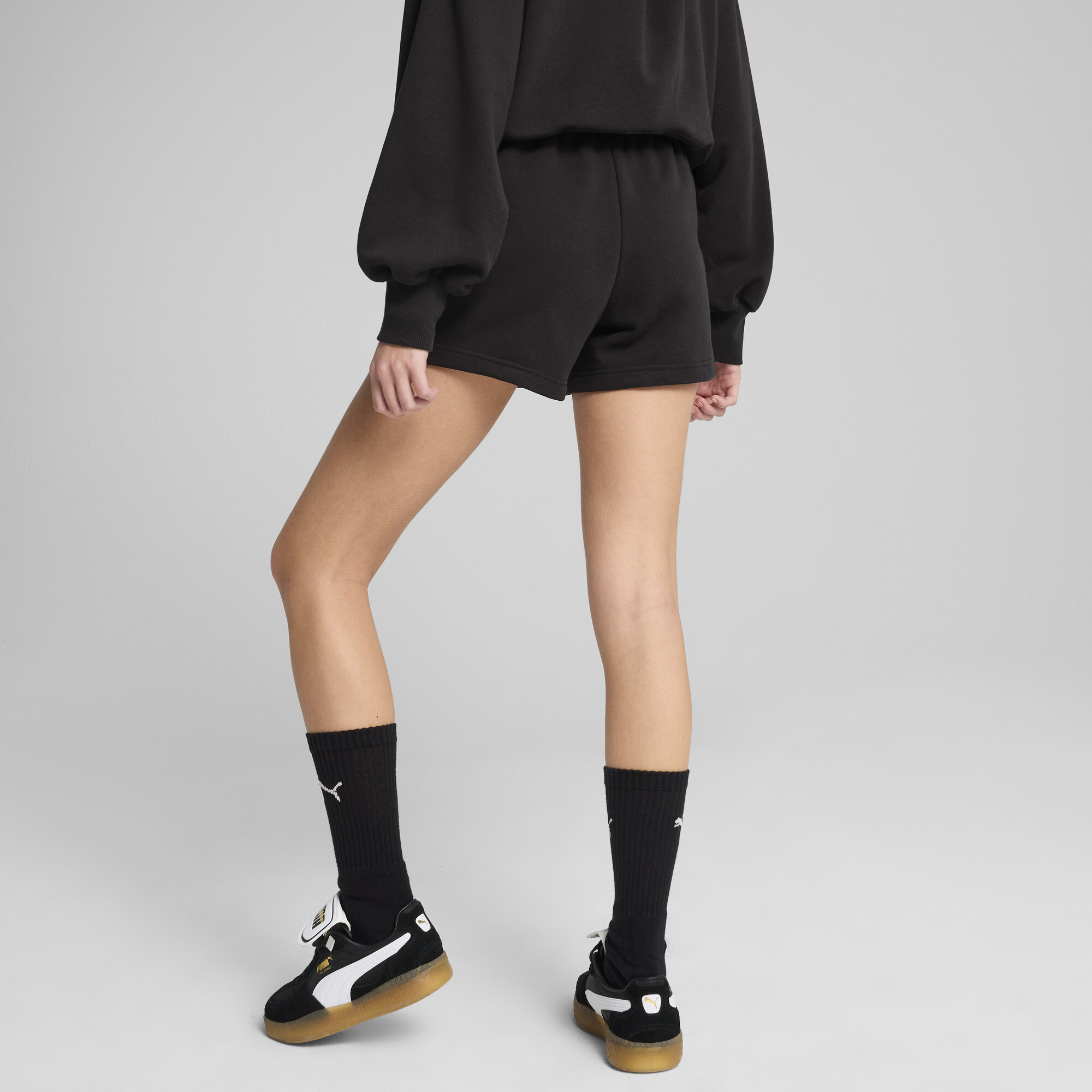 PUMA WARDROBE ESS 4"Short voor Dames, Zwart, Maat L thumbnail 5