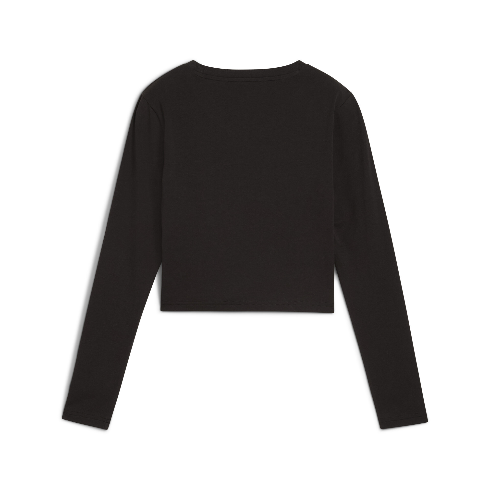 PUMA WARDROBE ESS Baby-T-shirt met lange mouwen voor Dames, Zwart