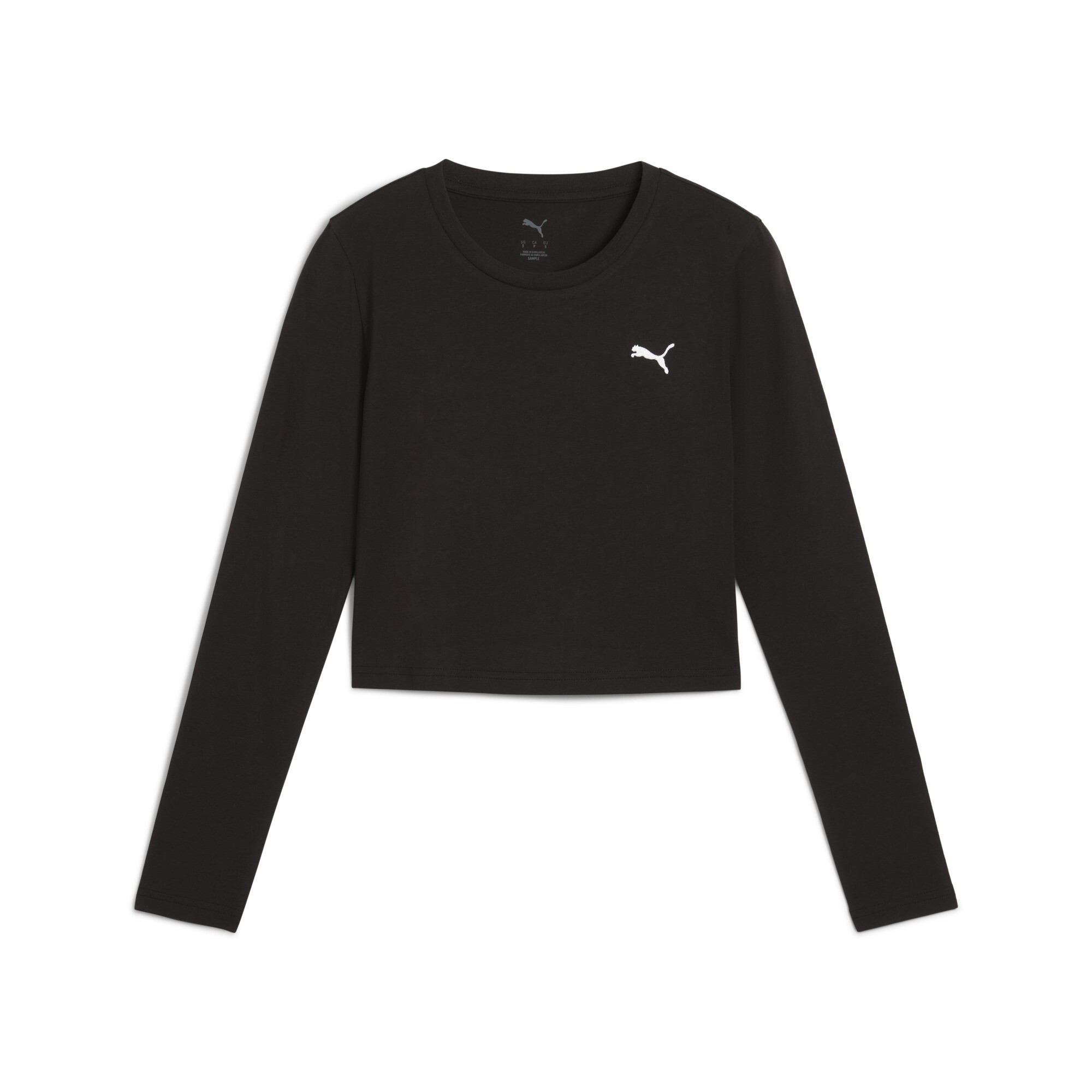 PUMA WARDROBE ESS Baby-T-shirt met lange mouwen voor Dames, Zwart, Maat M thumbnail 3