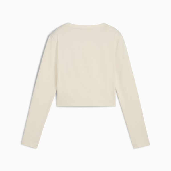 WARDROBE ESS Longsleeve Baby Tee Women, Alpine Snow, large-ZAF