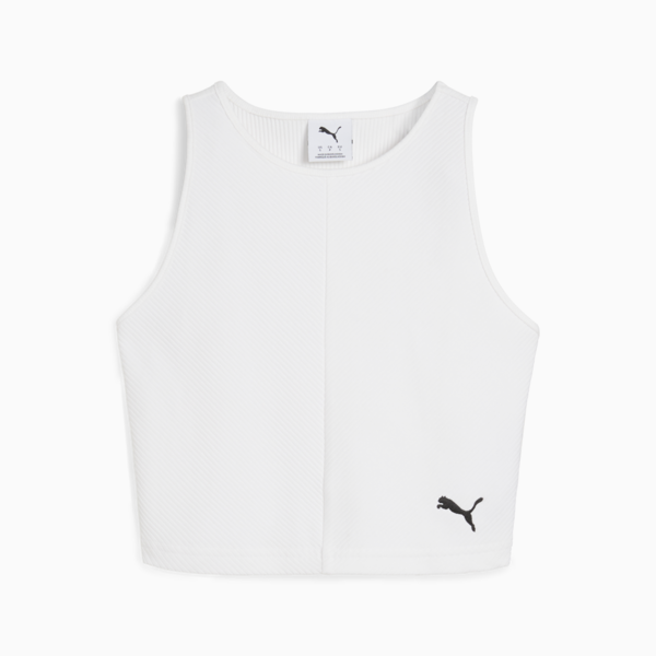 Playera corta WARDROBE Essentials para mujer, PUMA White, large-MEX