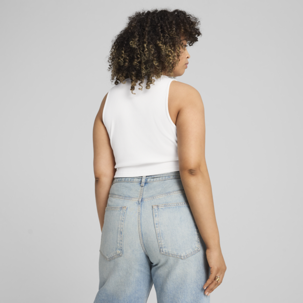 Crop top WARDROBE Essentials para mujer, PUMA White, large-ARG