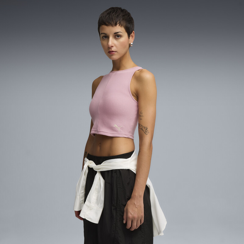 

Women's PUMA WARDROBE Essentials Ribbed Crop Top