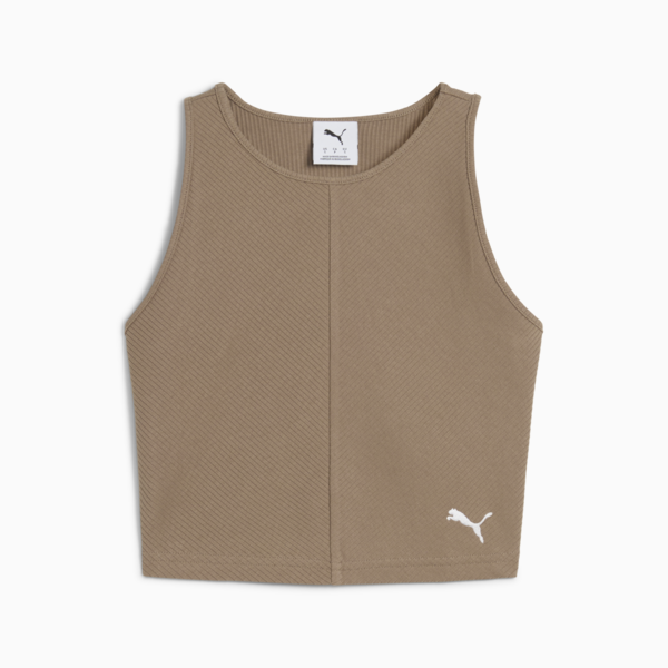 Crop top WARDROBE Essentials para mujer, Totally Taupe, large-ARG