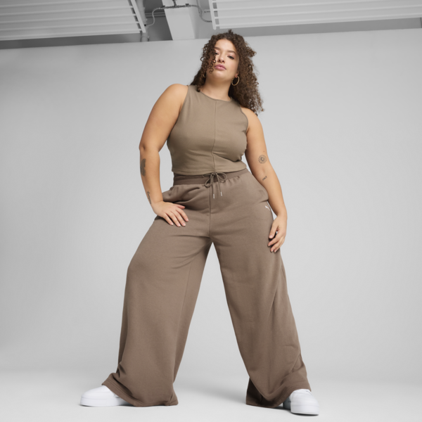 Crop top WARDROBE Essentials para mujer, Totally Taupe, large-ARG