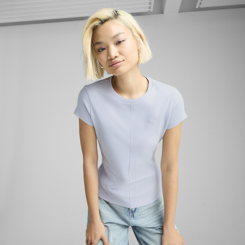 

Women's PUMA WARDROBE Essentials Slim Fit Ribbed Tee