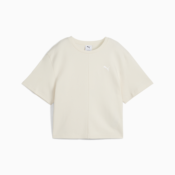 WARDROBE Essentials Ribbed Relaxed Tee Women, Alpine Snow, large-ZAF