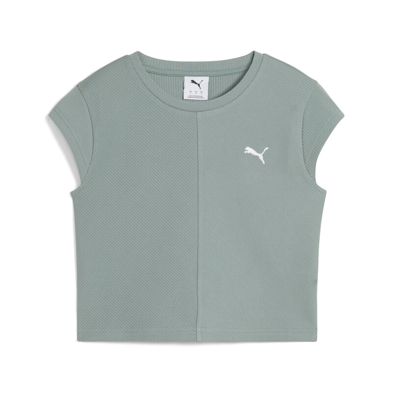 Women's PUMA Wardrobe Slim Fit Ribbed Crop Tee