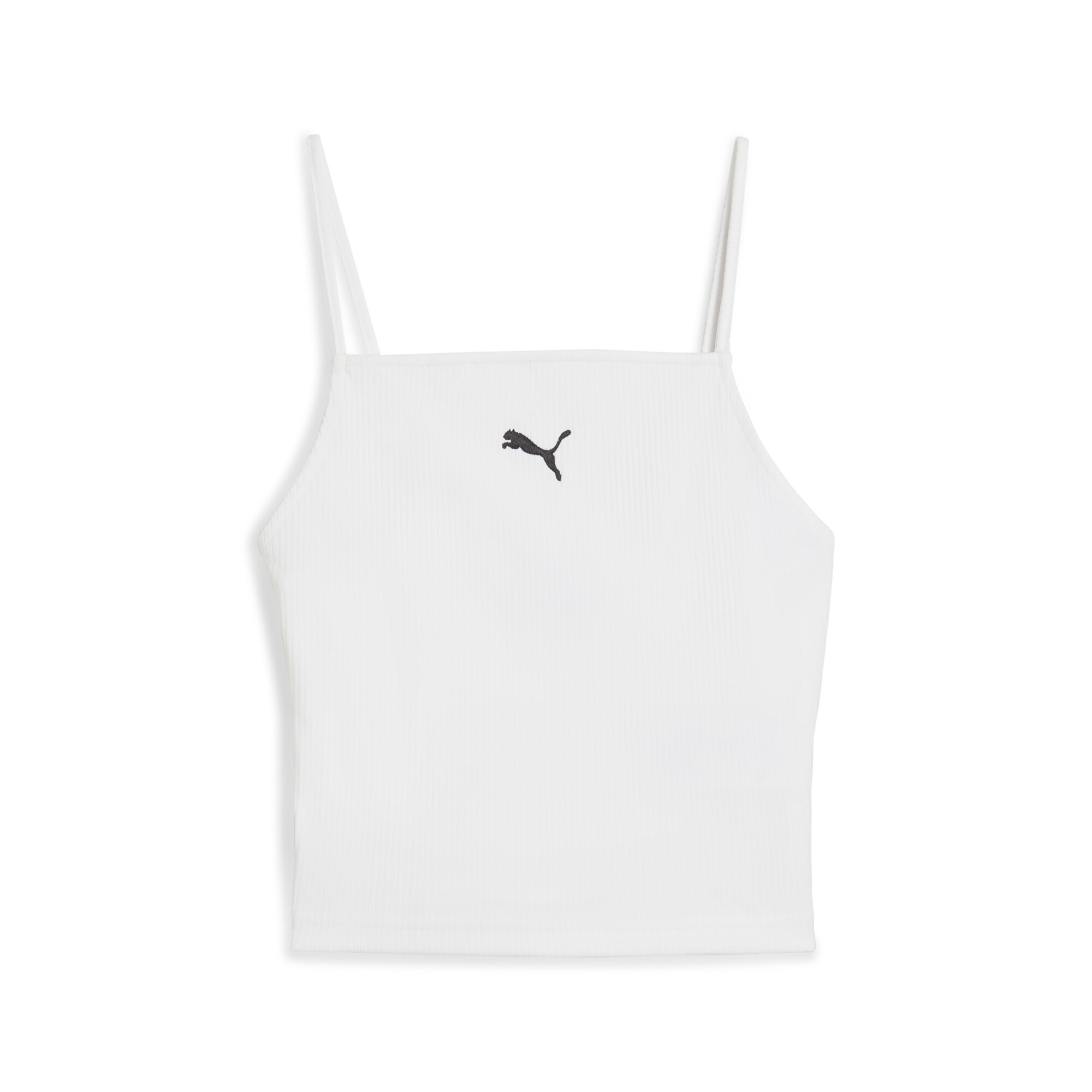 PUMA WARDROBE ESS geribbelde tanktop voor Dames, Wit, Maat M thumbnail 3