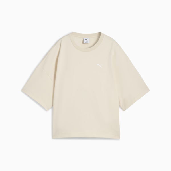Wardrobe Essentials Relaxed Heavy Tee Women, Alpine Snow, large-ZAF