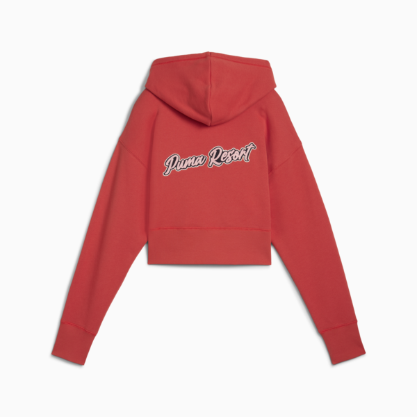 PREMIUM Essentials Relaxed Graphic Hoodie Women, Red Fire, large-ZAF
