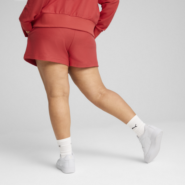 PREMIUM Essentials A-Line Shorts 4' Jacquard Women, Red Fire, large-MEX