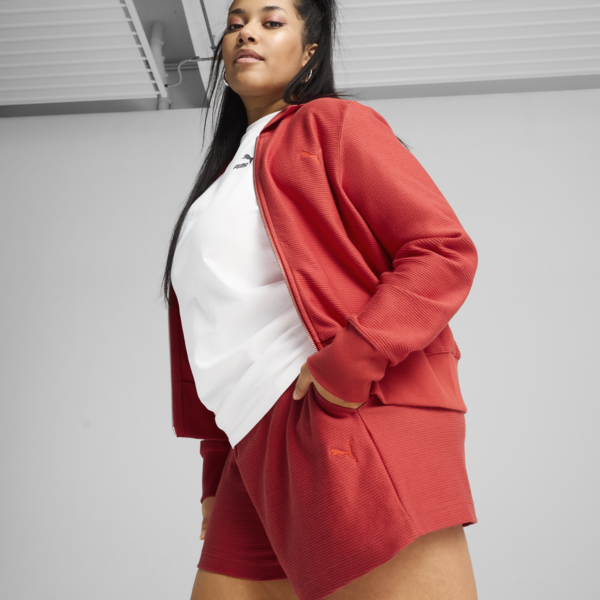 PREMIUM Essentials A-Line Shorts 4' Jacquard Women, Red Fire, large-MEX