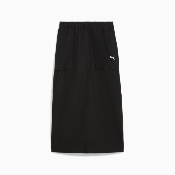 FUTURE.PUMA.ARCHIVE Zip-Off Maxi Woven Skirt Women, PUMA Black, large-MEX