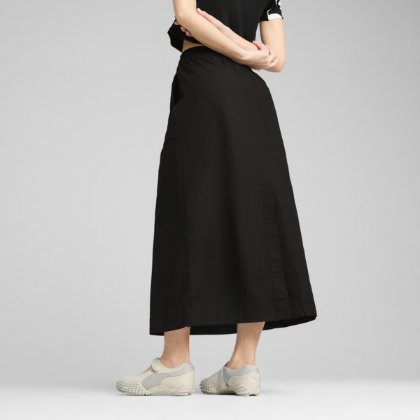 FUTURE.PUMA.ARCHIVE Zip-Off Maxi Woven Skirt Women, PUMA Black, large-MEX