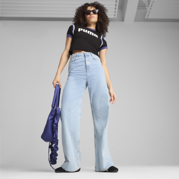 FUTURE.PUMA.ARCHIVE Graphic Baby Tee Women, PUMA Black-White, large-MEX