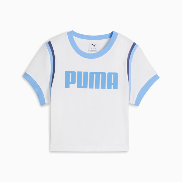 FUTURE.PUMA.ARCHIVE Graphic Baby Tee Women, PUMA White, large-MEX