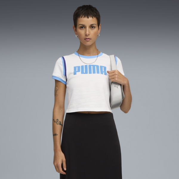 FUTURE.PUMA.ARCHIVE Graphic Baby Tee Women, PUMA White, large-MEX
