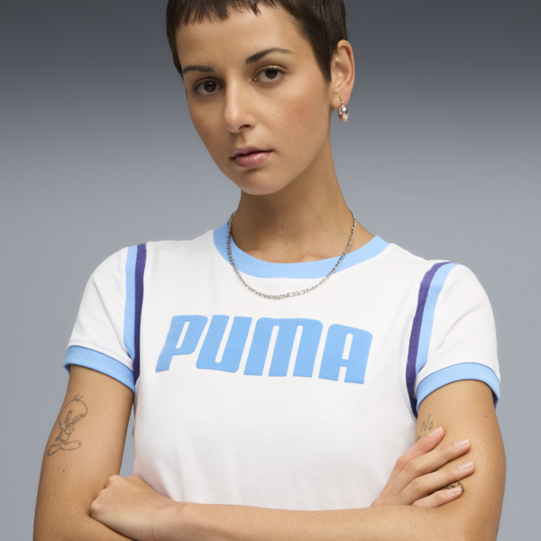 FUTURE.PUMA.ARCHIVE Graphic Baby Tee Women, PUMA White, large-MEX