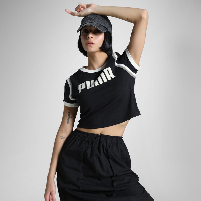Women's PUMA FUTURE..ARCHIVE Graphic Slim Fit Crop Tee
