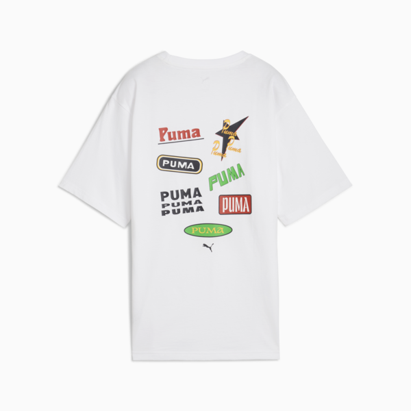 Wardrobe Essentials Relaxed Graphic Tee Women, PUMA White, large-MEX