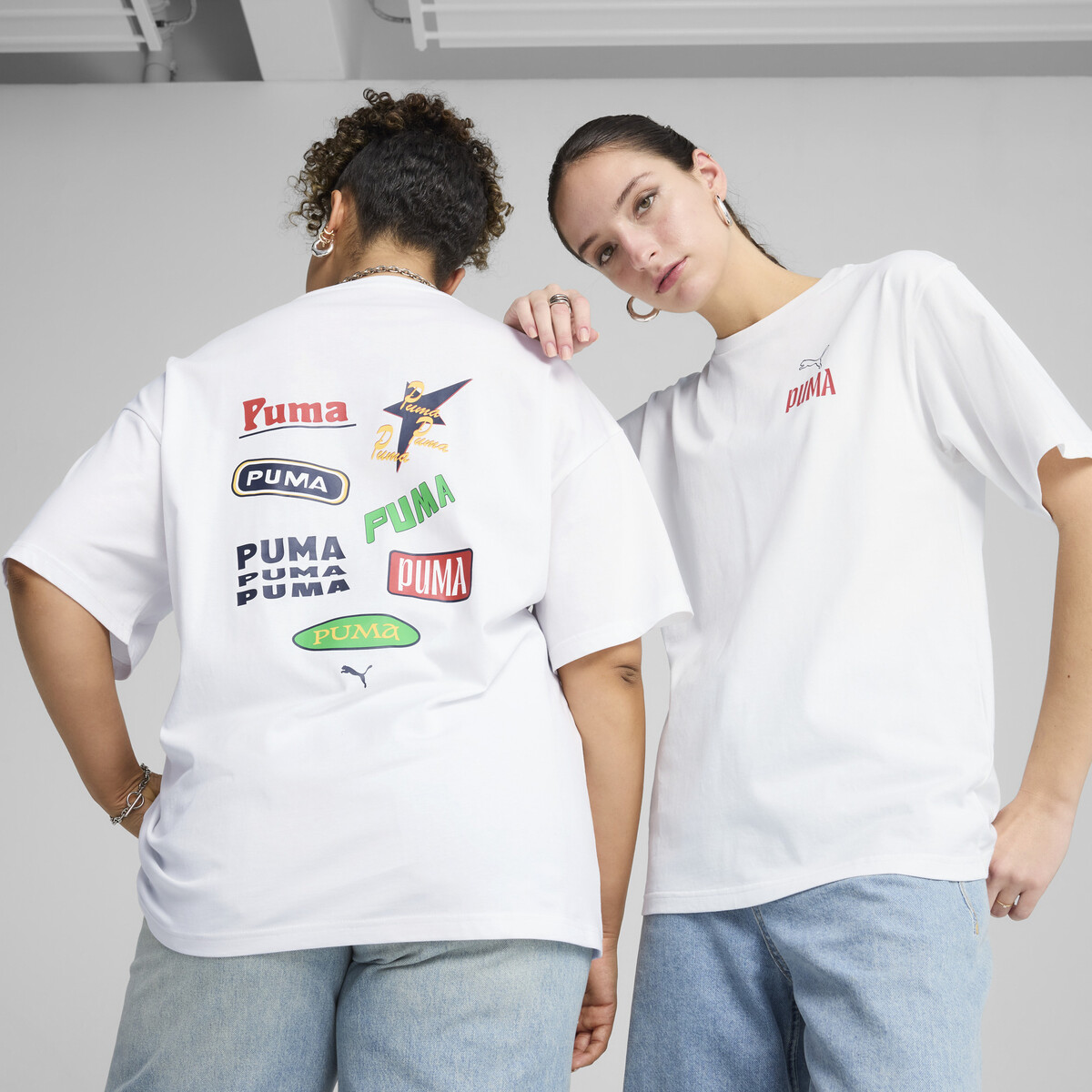 Wardrobe Essentials Relaxed Graphic T-Shirt Women in White by PUMA, XS