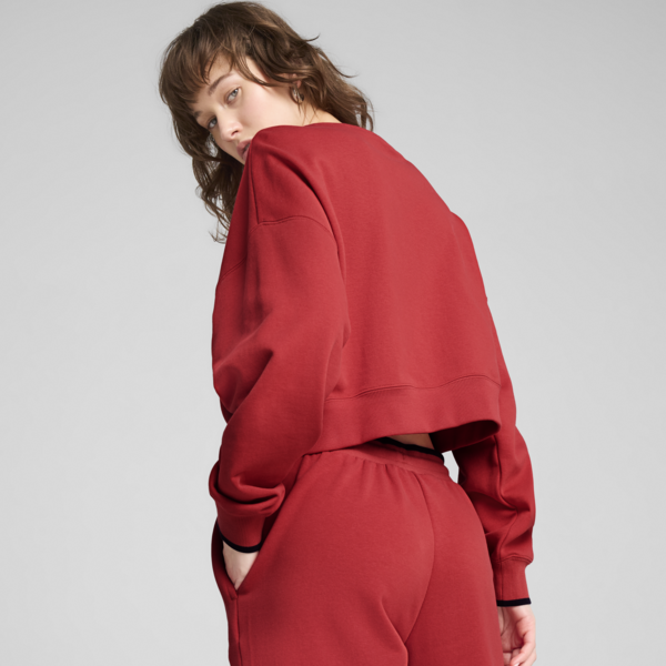 Road To Unity Oversized Graphic Crew Women, Red Fire, large-MEX