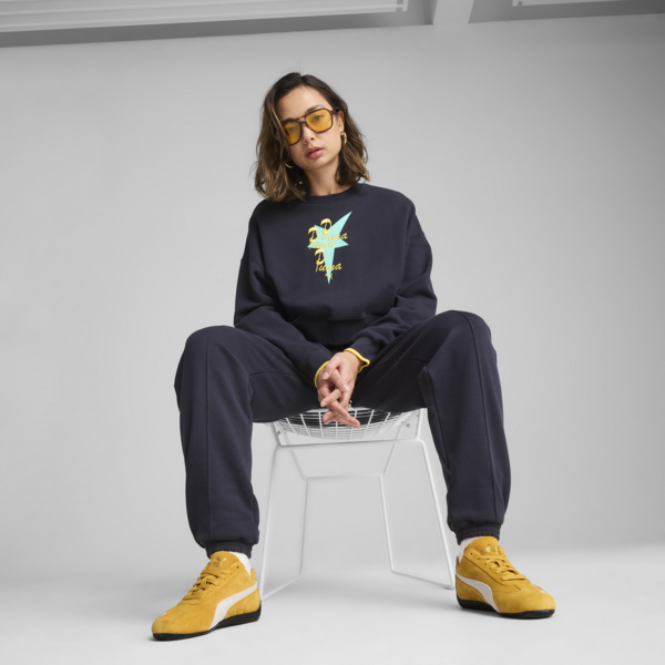 Sudadera oversize Road To Unity para mujer, New Navy, large-MEX