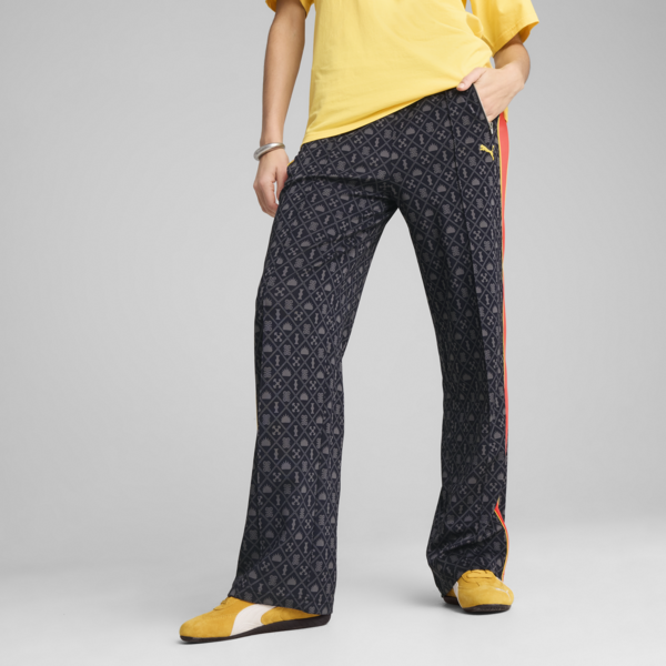 Road To Unity Printed Straight T7 Track Pants Women, New Navy-AOP, large-MEX