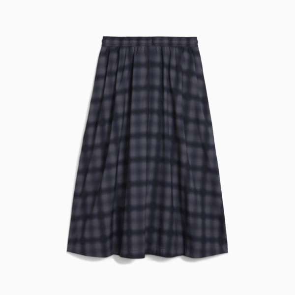 Road To Unity Woven Midi Printed Pleated Skirt Women, New Navy, large-MEX