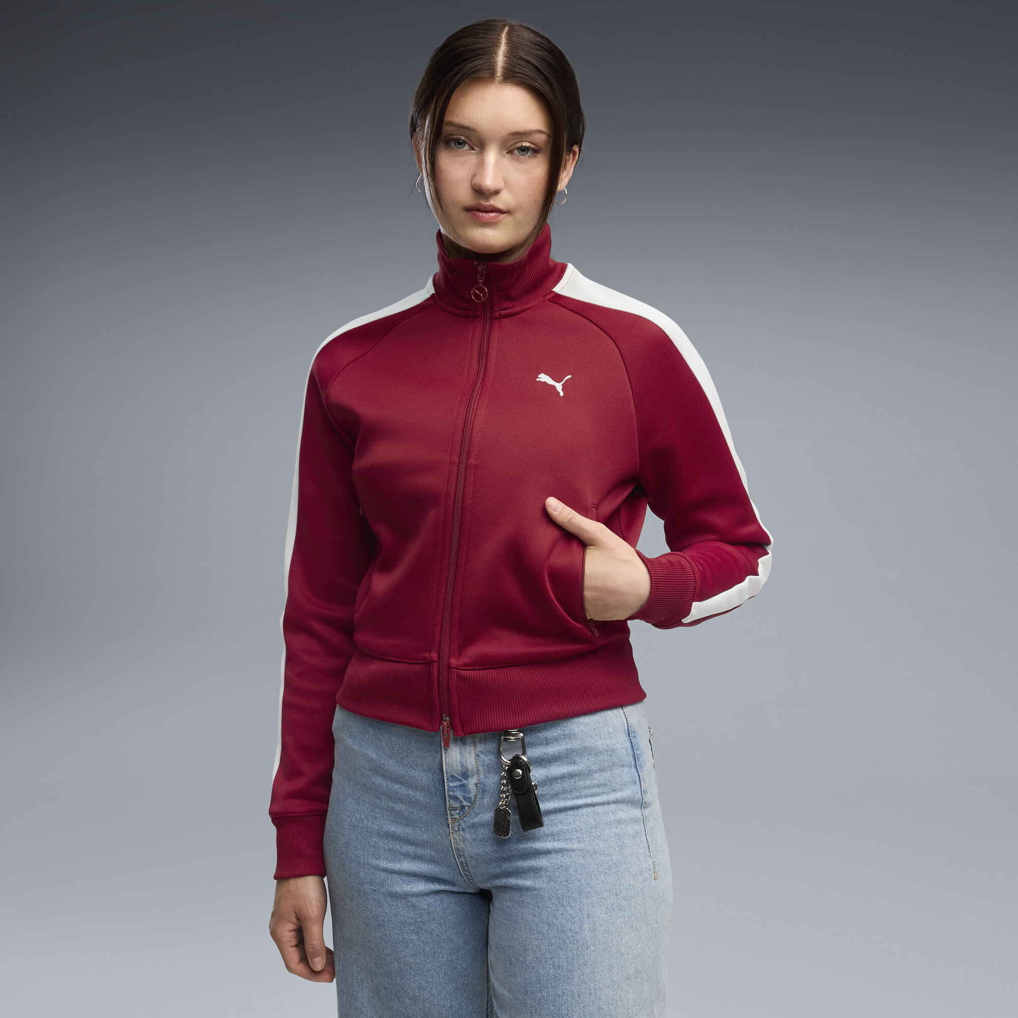 PUMA Veste de survtement courte T7 ALWAYS ON Femme Vtements Rouge M 70 €