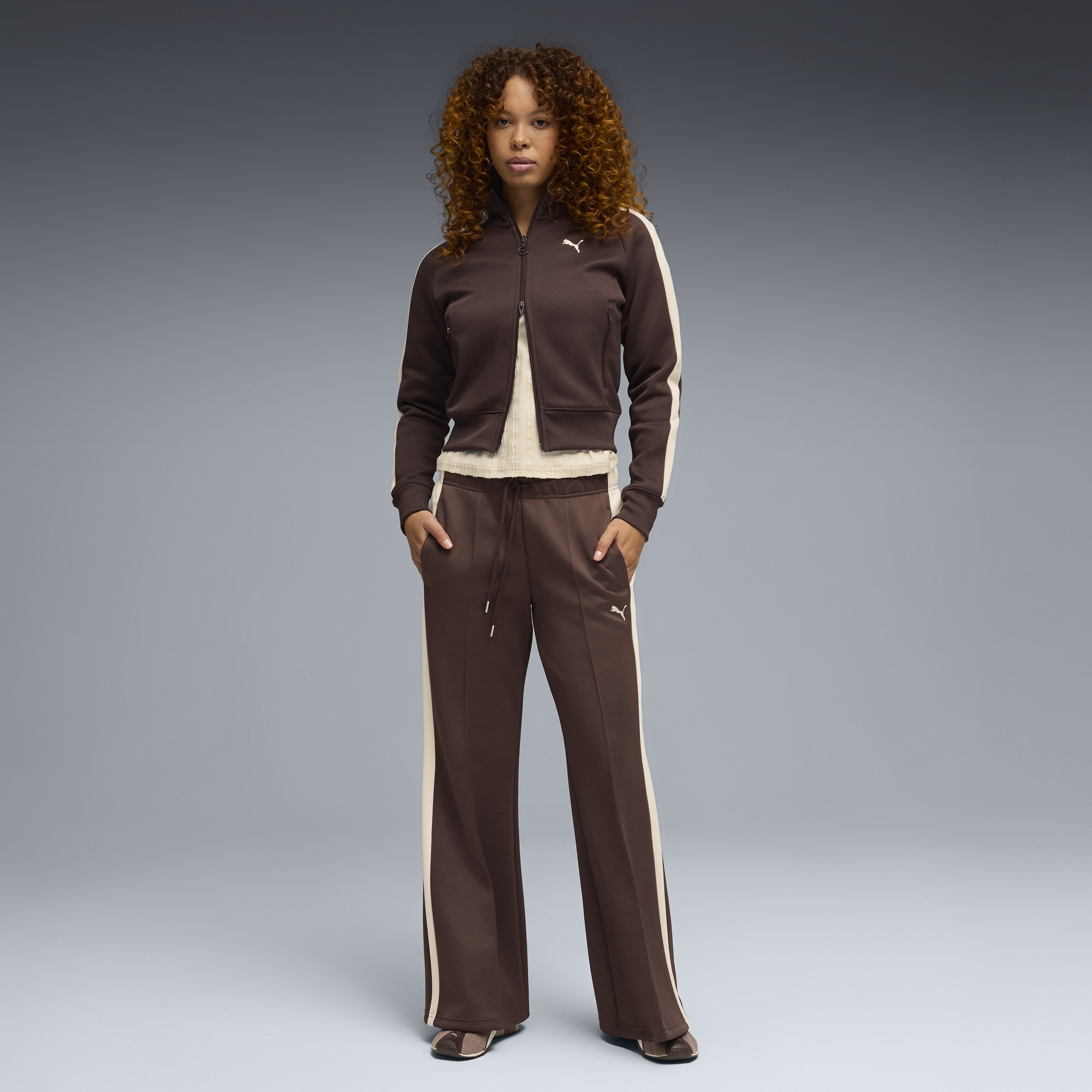 PUMA T7 ALWAYS ON kort trainingsjack voor Dames, Bruin, Maat XS thumbnail 4