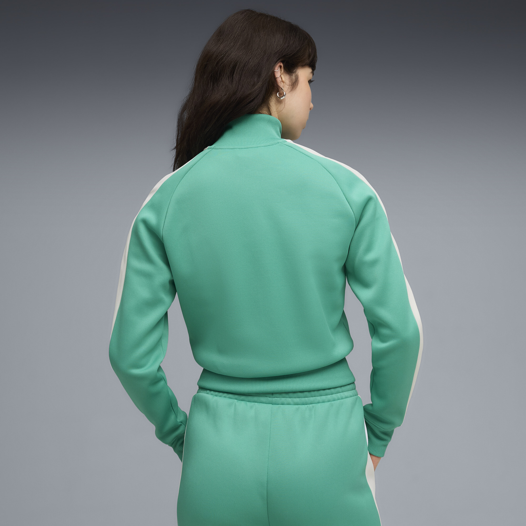 PUMA T7 ALWAYS ON kort trainingsjack voor Dames, Groen, Maat XS thumbnail 5