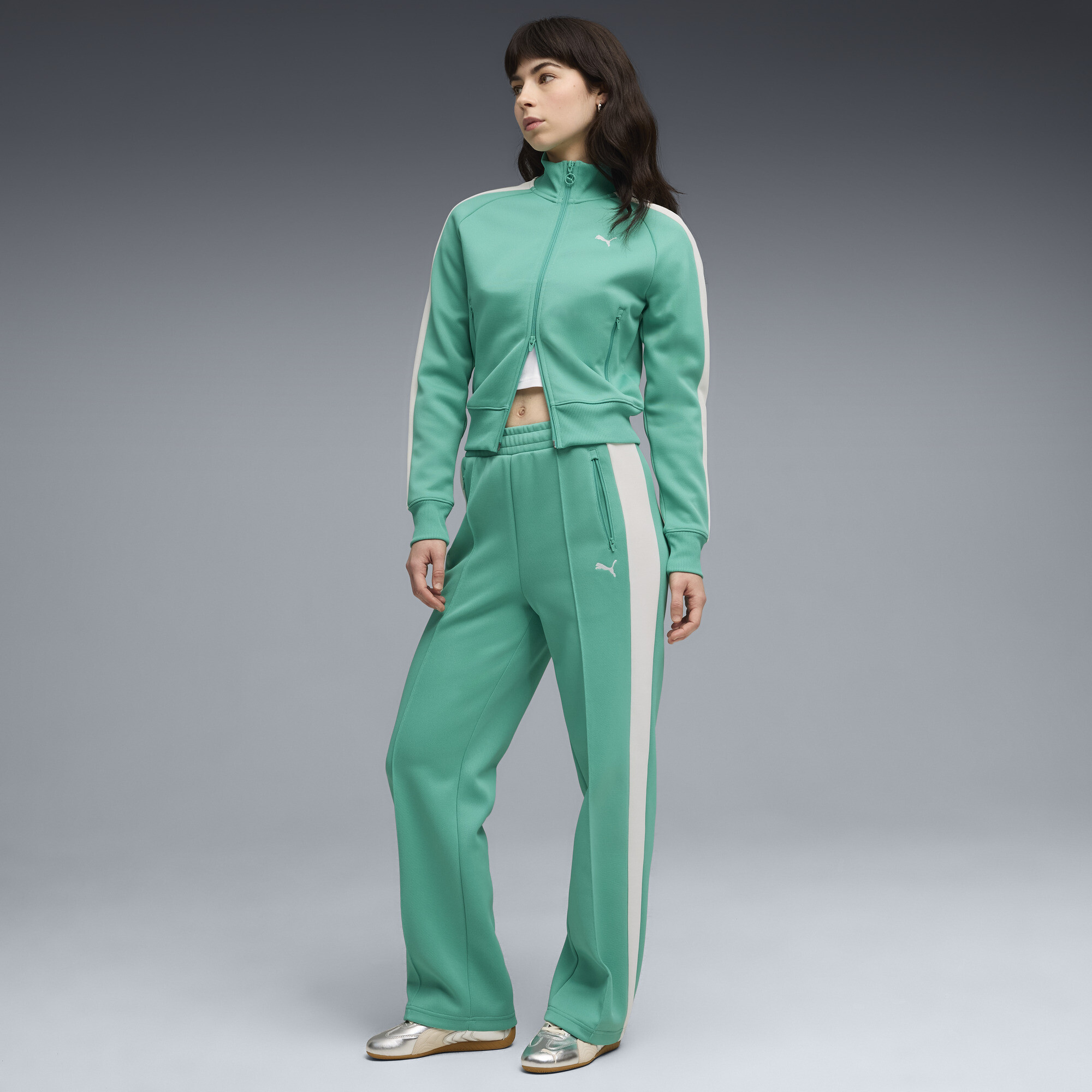 PUMA T7 Always On rechte trainingsbroek voor Dames, Groen, Maat M thumbnail 4