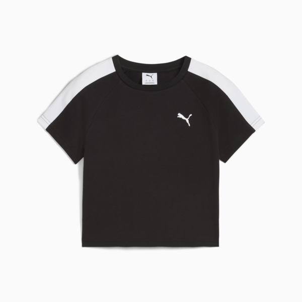 T7 Baby Tee Women, PUMA Black, large-MEX